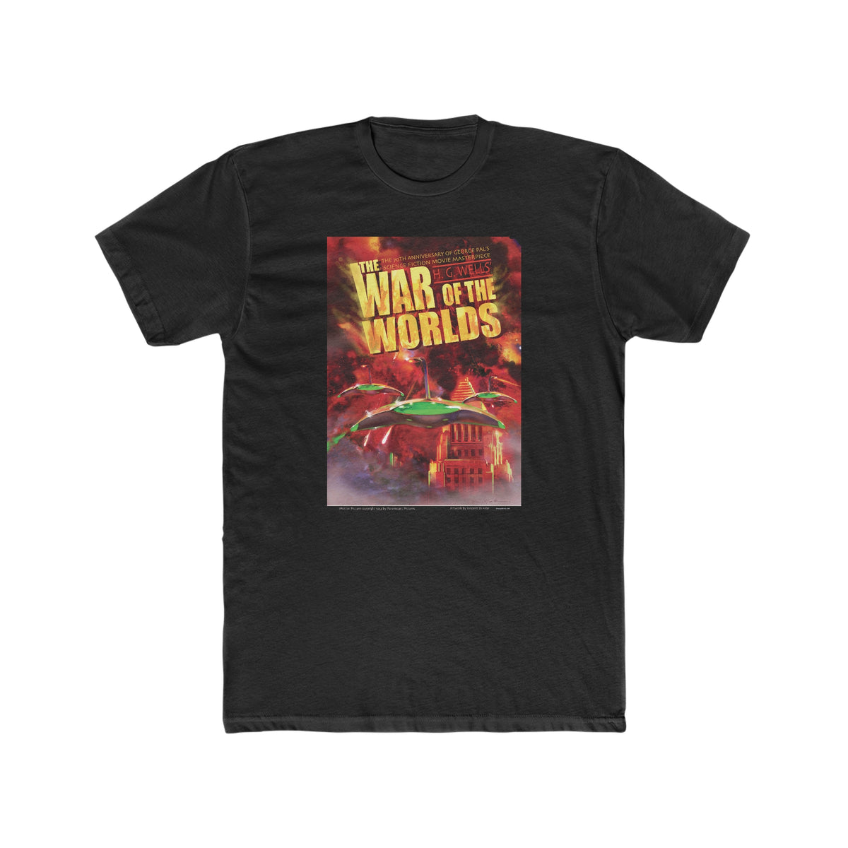 The War of the Worlds COTTON CREW TEE – Vincent Di Fate Art